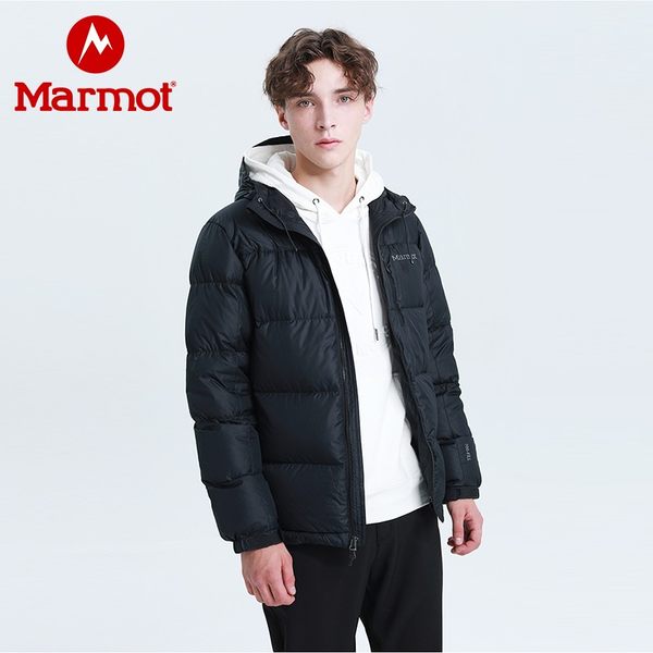 marmot土拨鼠19秋冬新款防风面包款拒水鹅绒男700蓬羽绒服
