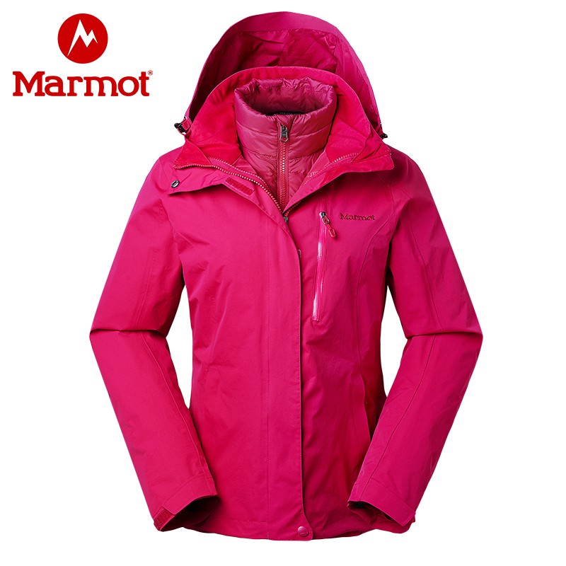 Marmot/Groundhog 19 Autumn/Winter New Outdoor Women's Windproof Goose Down Down Inner Three In One Charge Coat