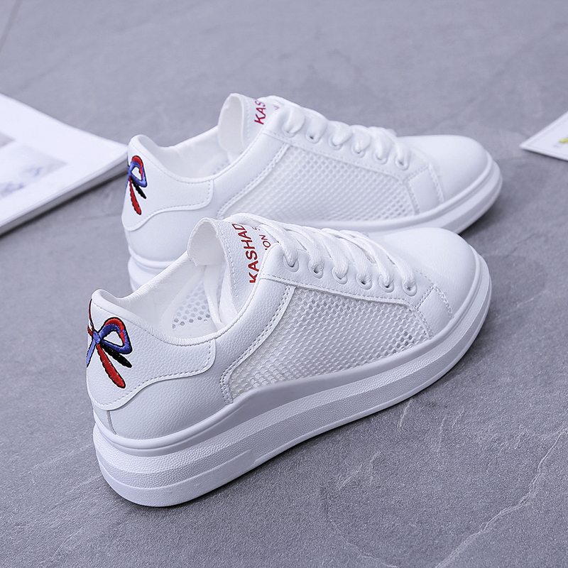 Little White Shoes Female Summer 2019 New Versatile Korean Edition Student Hollow Sports Mesh Shoes Breathable Mesh White Shoes Trend