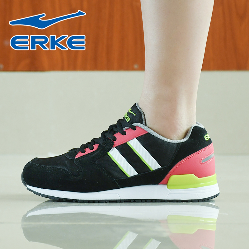 Broken size clearance genuine ERKE women's shoes sneakers women's retro versatile running shoes leisure travel shoes children