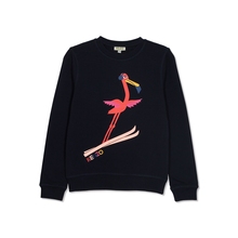 KENZO/高田贤三新款火烈鸟系列女童长袖套头圆领T恤KM15188-04图片