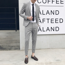 西服套装男士韩版修身职业商务休闲正装青年英伦小西装男两件套潮