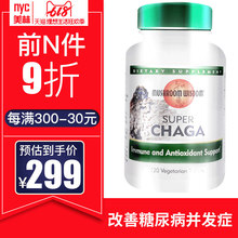 Wisdom植物修复胰岛素白桦茸维生素C降血糖120粒 美国Mushroom
