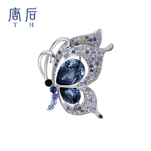 TH唐后欧美时尚 蝴蝶胸针女士微镶施华洛世奇水晶胸花长辈礼物