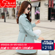 风衣女中长款韩版秋季2018新款修身气质女装英伦风chic春秋装外套图片