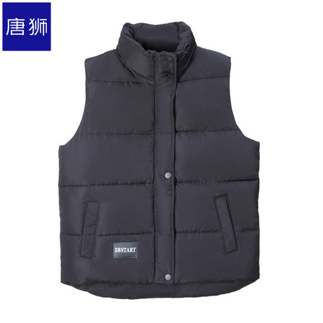 唐狮旗舰店2018冬装新款棉马夹女时尚立领贴标短款棉马甲外套商品大图