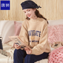 唐狮旗舰店2018冬装新款毛衣女外套半高领原宿粗毛线针织衫图片