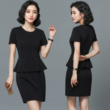 美容师工作服连衣裙2018职业女装女夏装美容院服装珠宝店新款套装图片