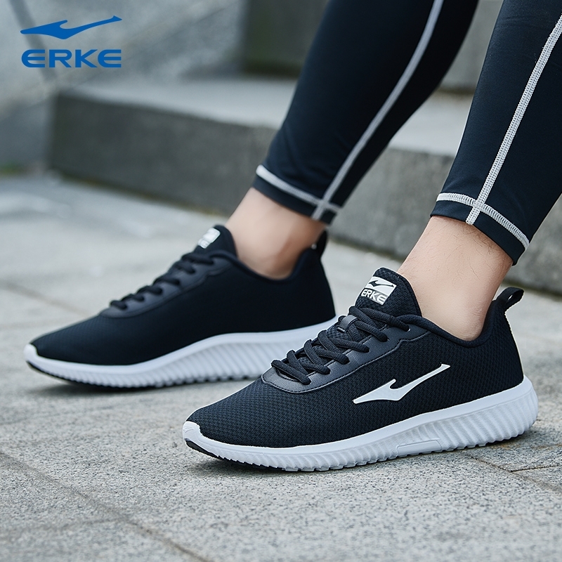 ERKE Men's Shoes Running Shoes 2019 Autumn New Winter Breathable Casual Shoes Sneakers Cool Outdoor Shoes