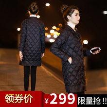2017秋冬季女装新款韩国中长款轻薄薄款棒球领羽绒服女韩版外套潮图片
