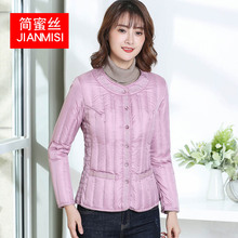 羽绒内胆女中老年大码修身羽绒服保暖上衣长袖短款内穿冬季妈妈装图片