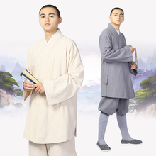 尚远僧服全棉复古竹节纹系列僧服套装僧服罗汉衫全棉罗汉褂棉麻