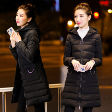 2018反季冬季女装 韩版修身显瘦棉衣女中长款 保暖棉服女士外套潮图片