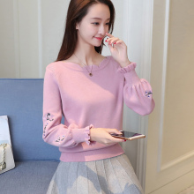 秋装女2018新款女装韩版chic早秋毛衣打底衫针织衫女长袖薄款秋季图片