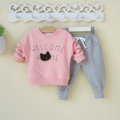 2018新款0-1-4岁婴儿童装男女宝宝秋装韩版潮衣服婴幼儿卫衣套装3