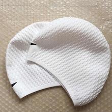 凯旋泳具出口黑色白色水滴泳帽泡泡泳帽大头长发冬泳保暖户外泳帽