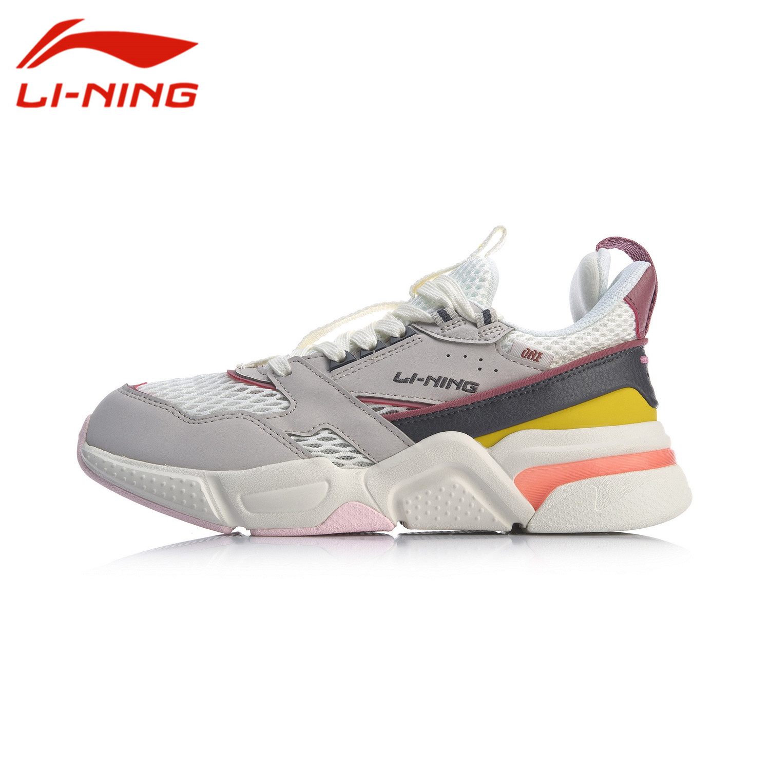 Li Ning Women's Shoe Casual 2019 New Departure 001 Retro Lightweight Classic Breathable Running Shoe AGCP082