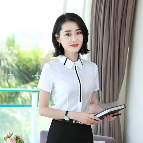 新款职业装衬衫OL西装正装套装套裙短袖工作服女时尚工装女装夏季商品大图