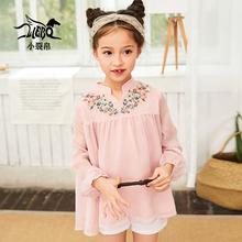 56180375 衬衫 2019夏季新儿童雪纺女童刺绣雪纺衫 裂帛童装