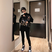 时尚 休闲t恤两件套托腹裤 孕妇春季韩版 套装 孕妇装 春装 2019新款