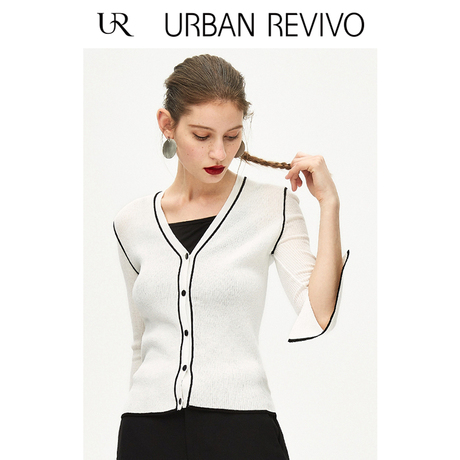 UR2018秋季新品女装优雅时尚修身轻商务通勤针织外套WG29R9DF2000商品大图