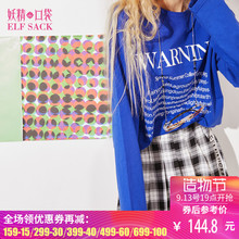妖精的口袋旗舰店2018新款秋装宽松字母印花长袖T恤中长打底女图片