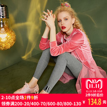 妖精的口袋旗舰店秋季新款韩版复古宽松大码拼接网纱连衣裙女裙子图片