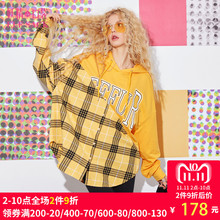 妖精的口袋旗舰店2018新款韩版秋装宽松嘻哈套头长袖卫衣中长款女图片