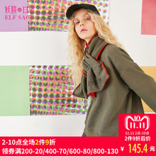 妖精的口袋旗舰店冬装圆领宽松运动休闲长袖印花加绒保暖卫衣女图片