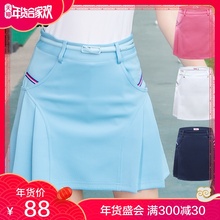 送腰带 春夏季高尔夫裙子夏韩版 运动网球裙百褶半裙防走光短裙
