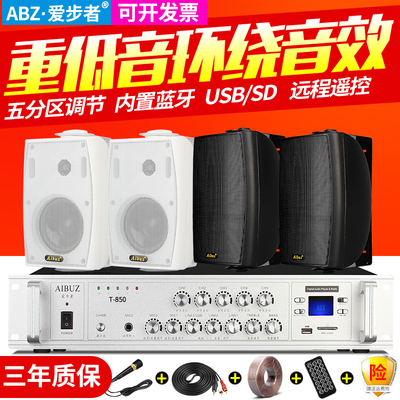 壁挂吊顶音响挂壁广播吸顶喇叭音箱会议室内店铺餐厅背景音乐套装