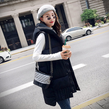 2018新款女装秋冬季宽松加厚马夹外套棉衣马甲女冬中长款韩版图片