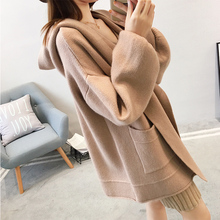原宿毛衣外套女针织开衫加厚2018春装新款女装小衫小清新韩版宽松图片