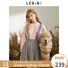 乐町ins超火复古潮流时尚百搭学院风2018年新款背带百褶短半身裙图片