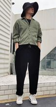 钟文服装店-两色简约时尚百搭ins男装韩版纯色套头纽扣长袖衬衫男