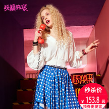 妖精的口袋旗舰店上衣夏装2018新款纯色v领薄款短外套女图片