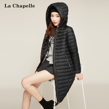 羽绒服连帽女中长款小个子过膝2018冬装新款韩版潮茧型轻薄羽绒衣图片