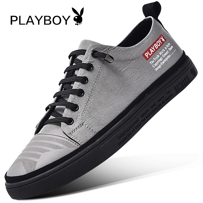 Playboy Men's Shoes Autumn Canvas Shoes Men's Sports Board Shoes Autumn Fashion Shoes Korean Version Breathable Versatile Casual Shoes