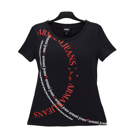 ARMANI 阿玛尼 AJ系列 正品 秋冬女士印花休闲T恤 3Y5T56-5JPXZ商品大图