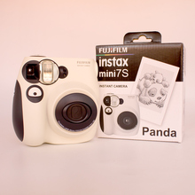 富士mini7s熊猫 一次成像套餐含拍立得相纸lomo自拍相机 Fujifilm