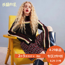 妖精的口袋旗舰店网红毛衣2018新款chic早秋上衣女秋装套头针织衫图片
