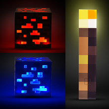 我的世界周边火炬火把红蓝矿石矿灯手办模型minecraft周边钻石剑