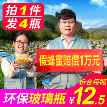 农家蜂蜜纯正天然农家自产山花蜜洋槐百花蜜自家养4瓶装峰蜜野生