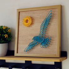 飞鹰 钉子绕线画diy材料包成品 毛线缠绕画 纱线手工装饰弦丝摆件