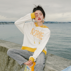 学生ulzzang长袖印花chic上衣