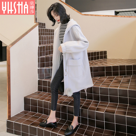 依嬅莎2018冬款女装毛呢外套商品大图