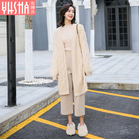 依嬅莎2018年冬季新款毛衣外套YD18WTL6312商品大图