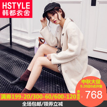 韩都衣舍2018韩版女装冬装新款羊剪绒派克皮草AA13655玎0915图片