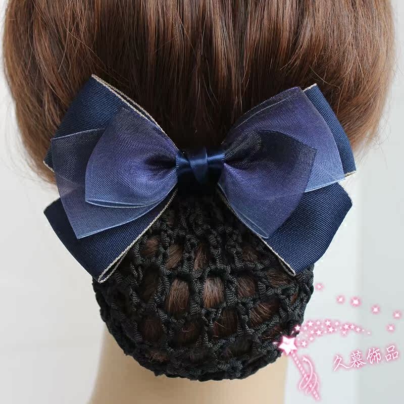 护士发网职业头花韩国空姐优雅百搭工作蝴蝶结饰品团购网兜黑色 护士发网职业头花韩国空姐优雅百搭工作蝴蝶结饰品团购网兜黑色