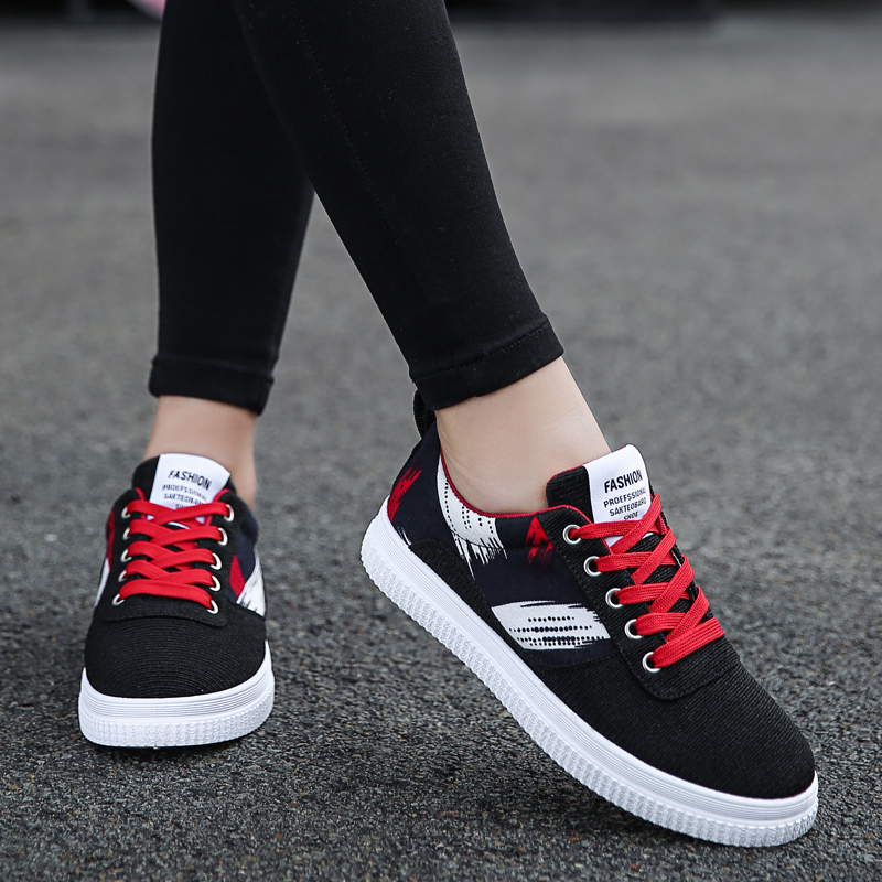 Summer New Canvas Shoes Women's Korean Edition Harajuku Versatile Casual Shoes Jordan Student Women's Shoes Black Flat Sole Board Shoes Women's